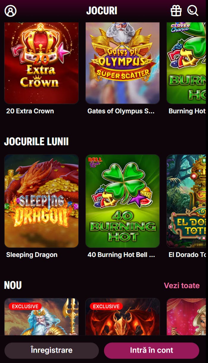 Superbet casino online gamă de jocuri pe categoria lunii.