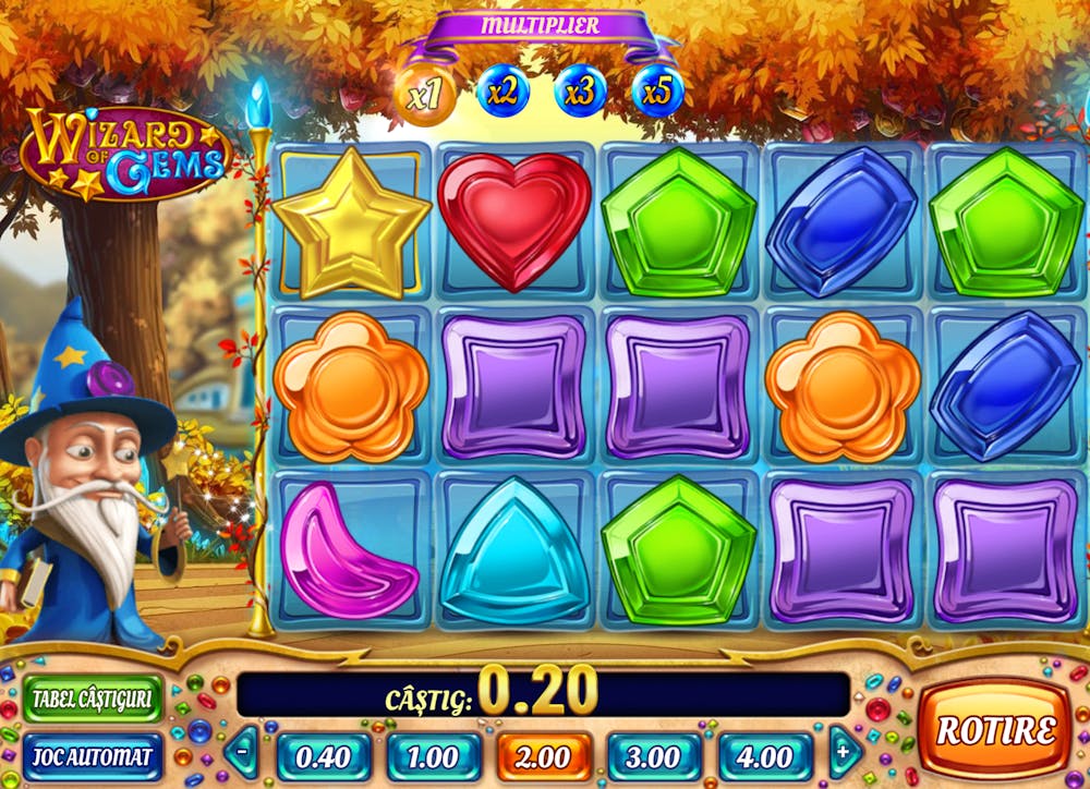 Jocul Wizard of Gems de la Play’n GO care are ca temă magia.