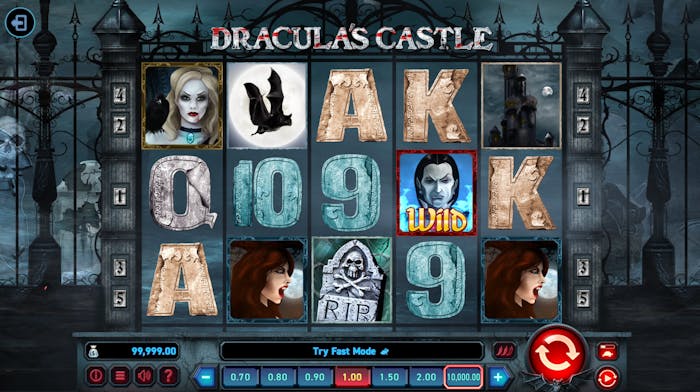 Slotul Dracula's Castle de la Wazdan care are tematică românească.