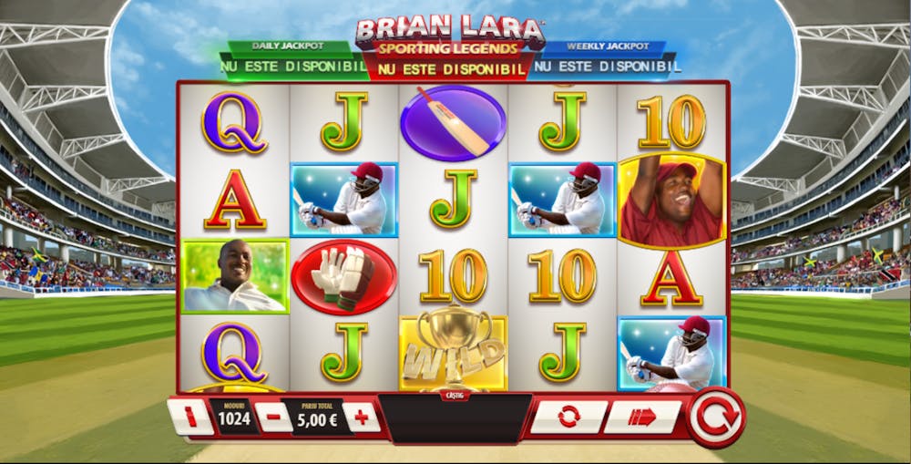 Slotul Brian Lara: Sporting Legends cu tematică sportivă de la Playtech.