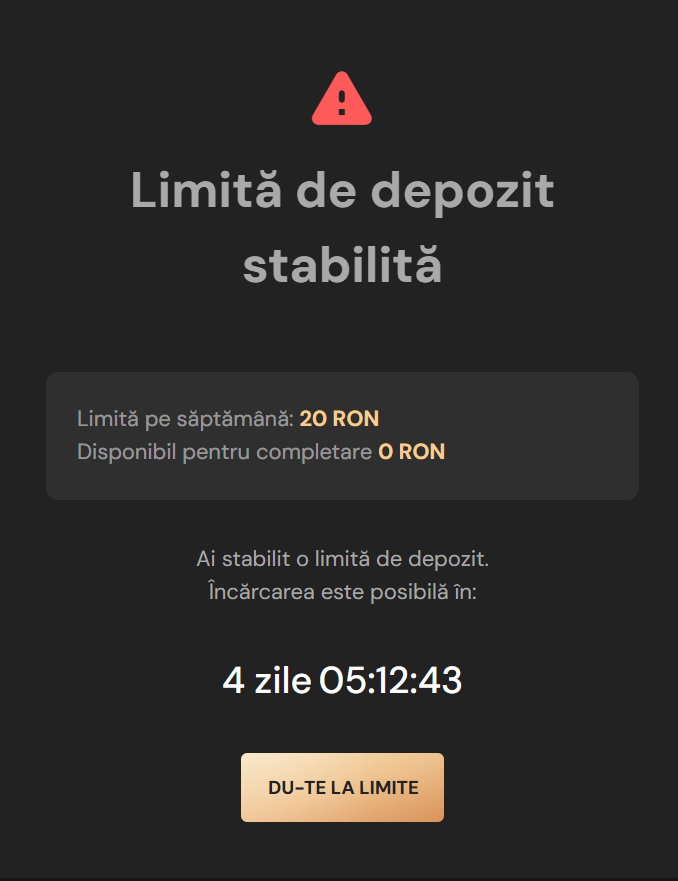 Test Billion Casino pentru joc responsabil și limită de pariere