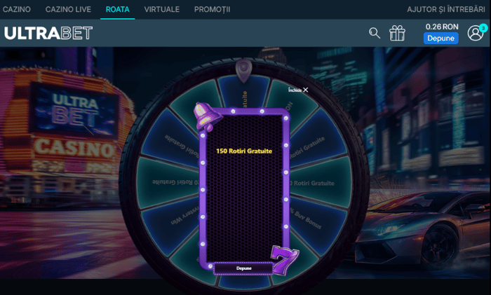 Ultrabet rotire la Ultra Wheel