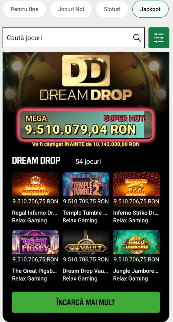 Cel mai mare premiu de pe Unibet online de peste 9 milioane de RON la Dream Jackpot.