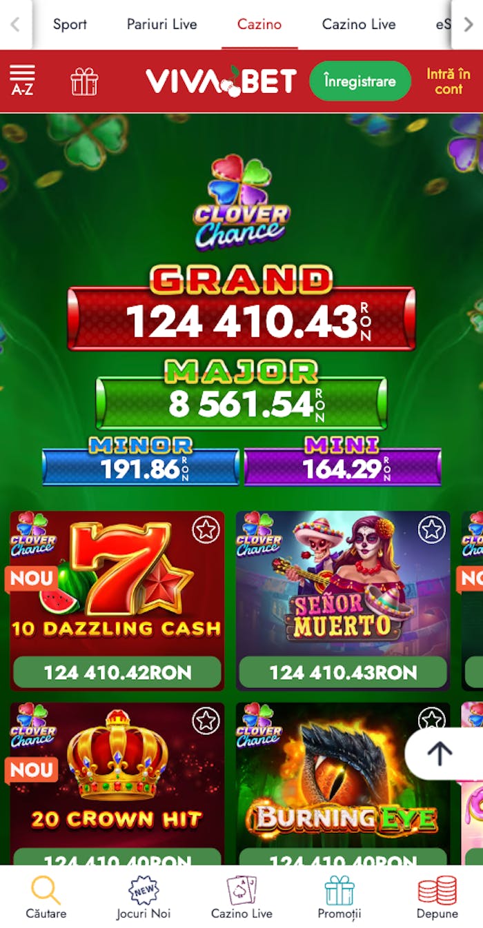 Premii jackpot disponibile la Vivabet.