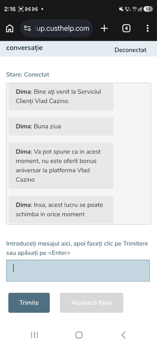 Raspuns intrebare bonus aniversar Vlad Cazino.