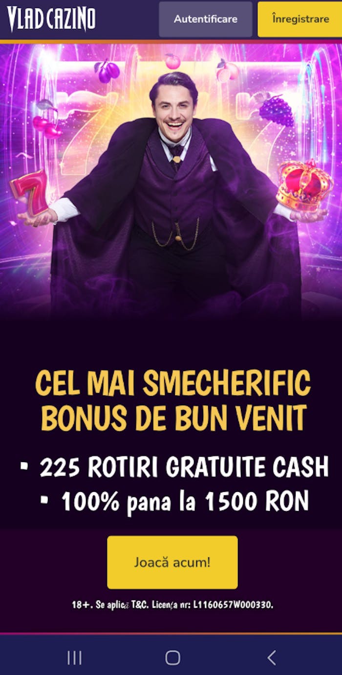 Vlad Cazino Welkomstbonus visualisatie met voorwaarden