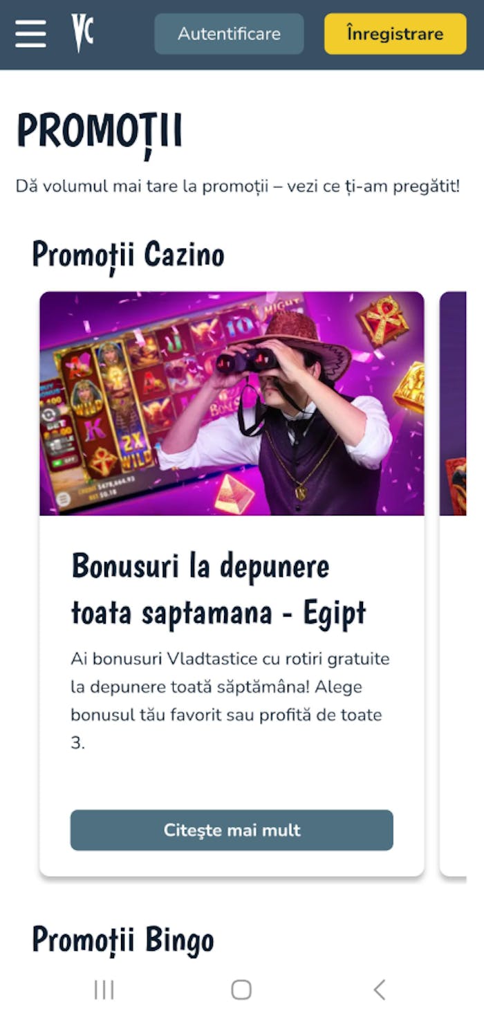 Cele mai noi promoții Vlad Cazino din august 2025.