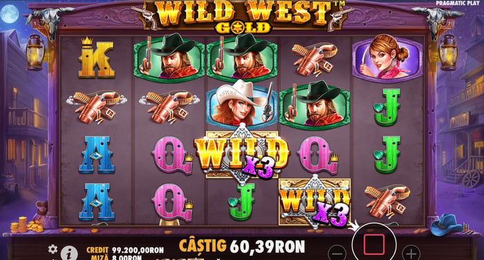 Multiplicator la slotul Wild West Gold.