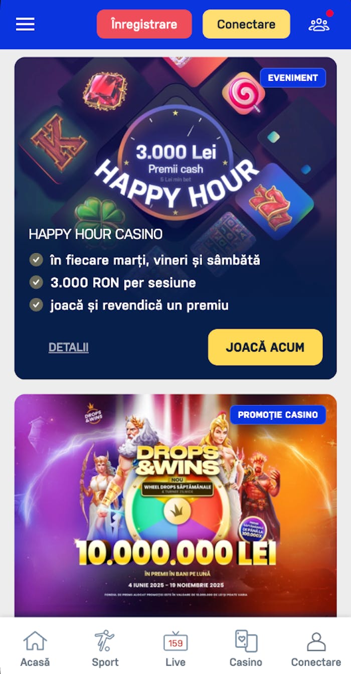 Două dintre bonusurile oferite de Winner casino.