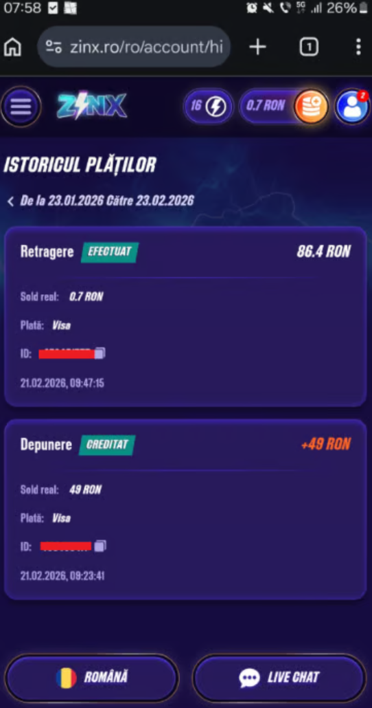 Test la cel mai bun casino nou din România cu depunere și retragere din bonus.