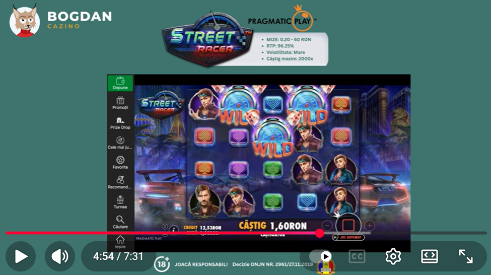 Experiența mea la Street Racer Slot în video cu 98 de lei.