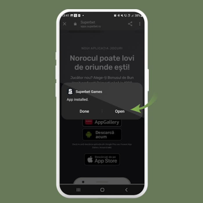 Selectează Open Superbet apk